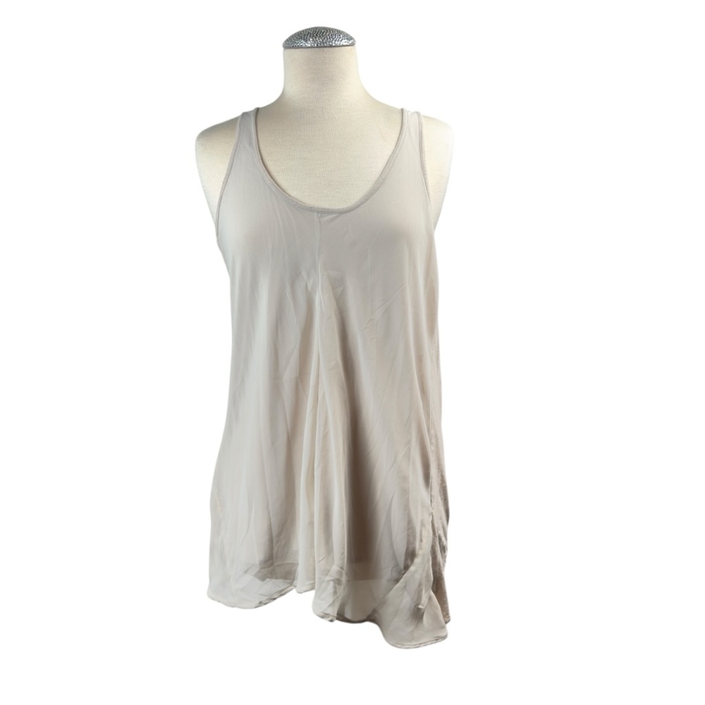 Mossimo Supply Co Tan and Cream‎ Relaxed Tank Top